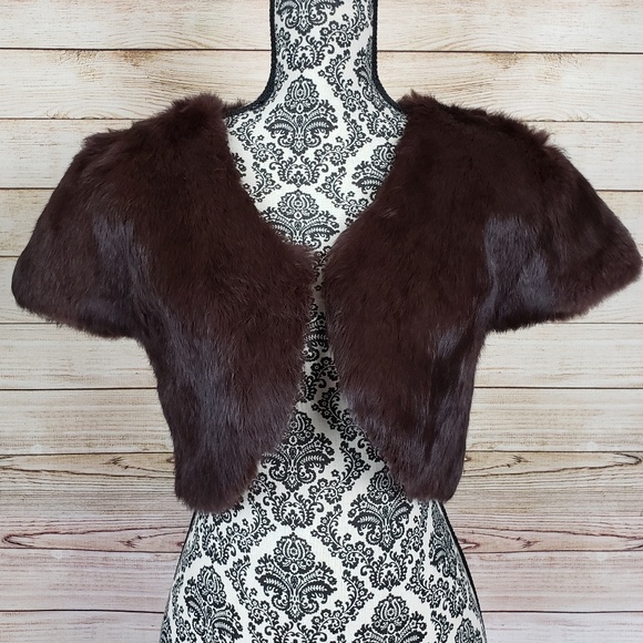 SHINE Jackets & Blazers - SHINE New York VTG Burgundy Rabbit Fur Vest